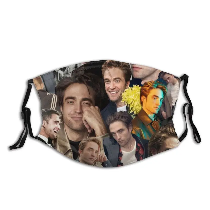 

Моющаяся маска для лица Роберта Паттинсона, коллаж, маска против смога защитный респиратор, маска с фильтрами PM 2,5