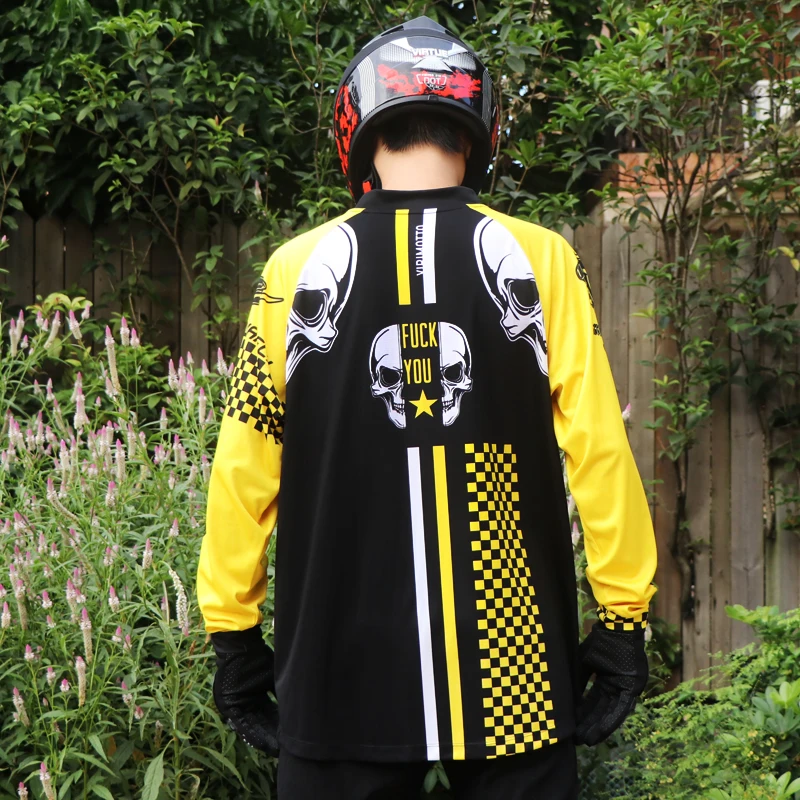 Мотокросс Велоспорт Джерси с длинными рукавами мотоцикл футболка MTB горный