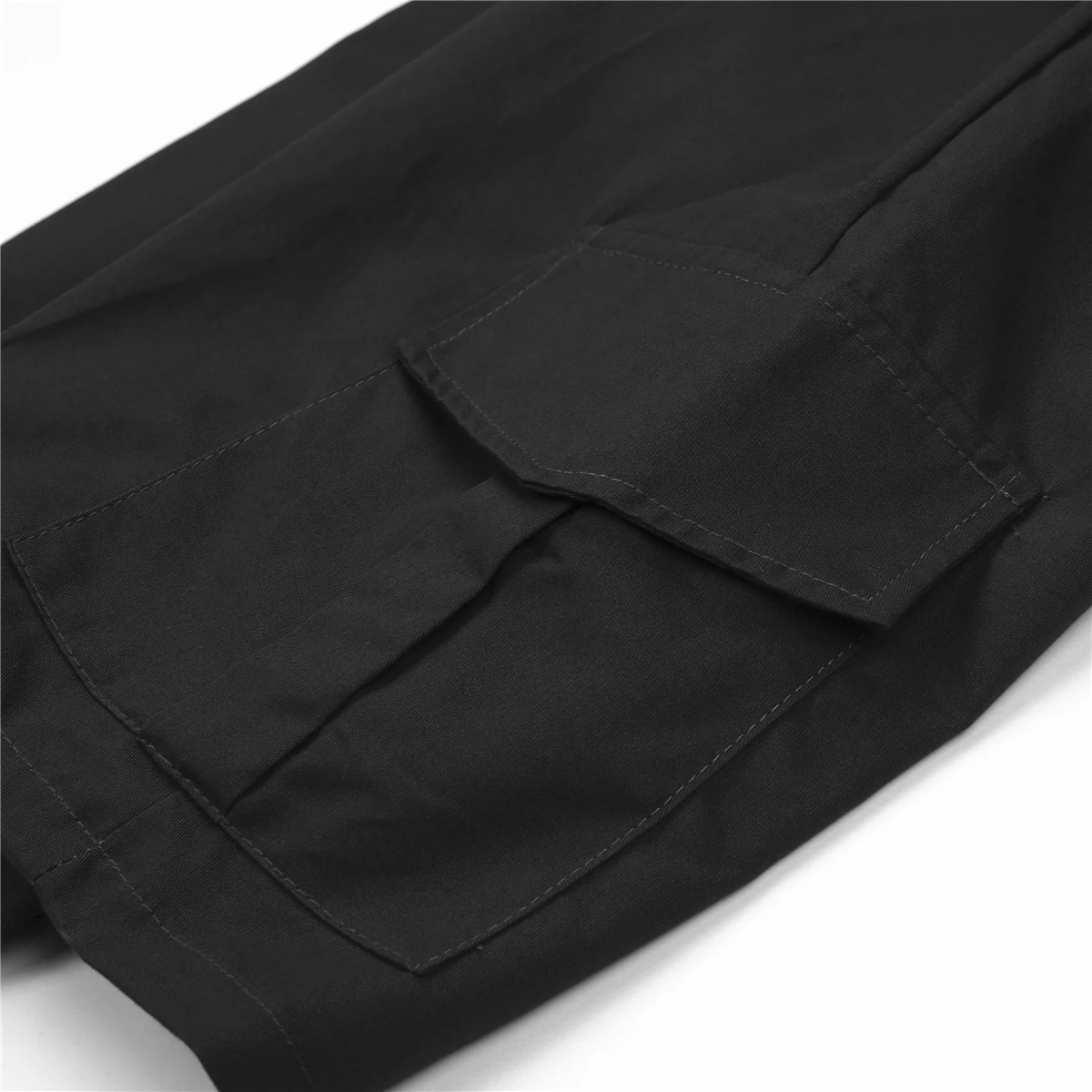 

Summer Men's Cargo Shorts Pants Solid Color Casual Shorts with Pockets Elastic Waist Beach Sport Male Short Trousers Pants