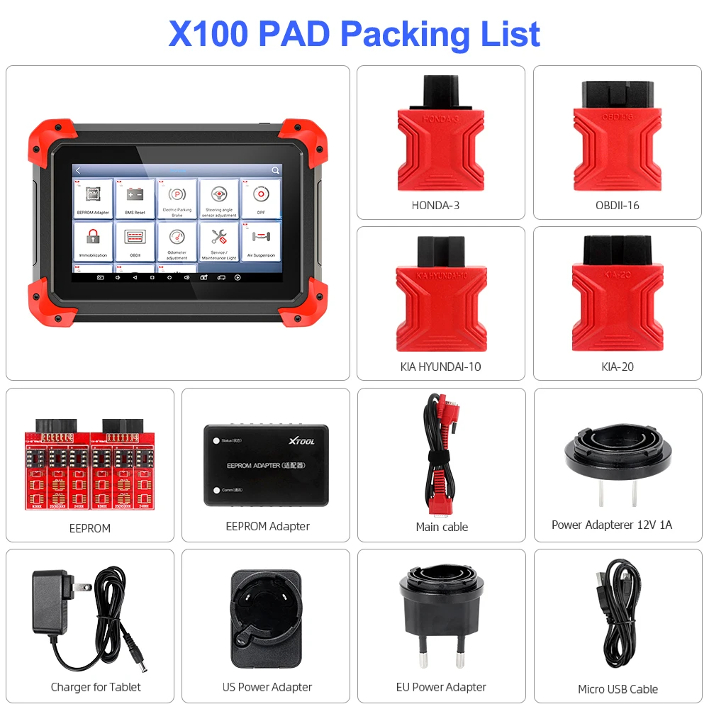 Автомобильный диагностический сканер XTOOL X100 PAD PRO2 многоязычный программатор с