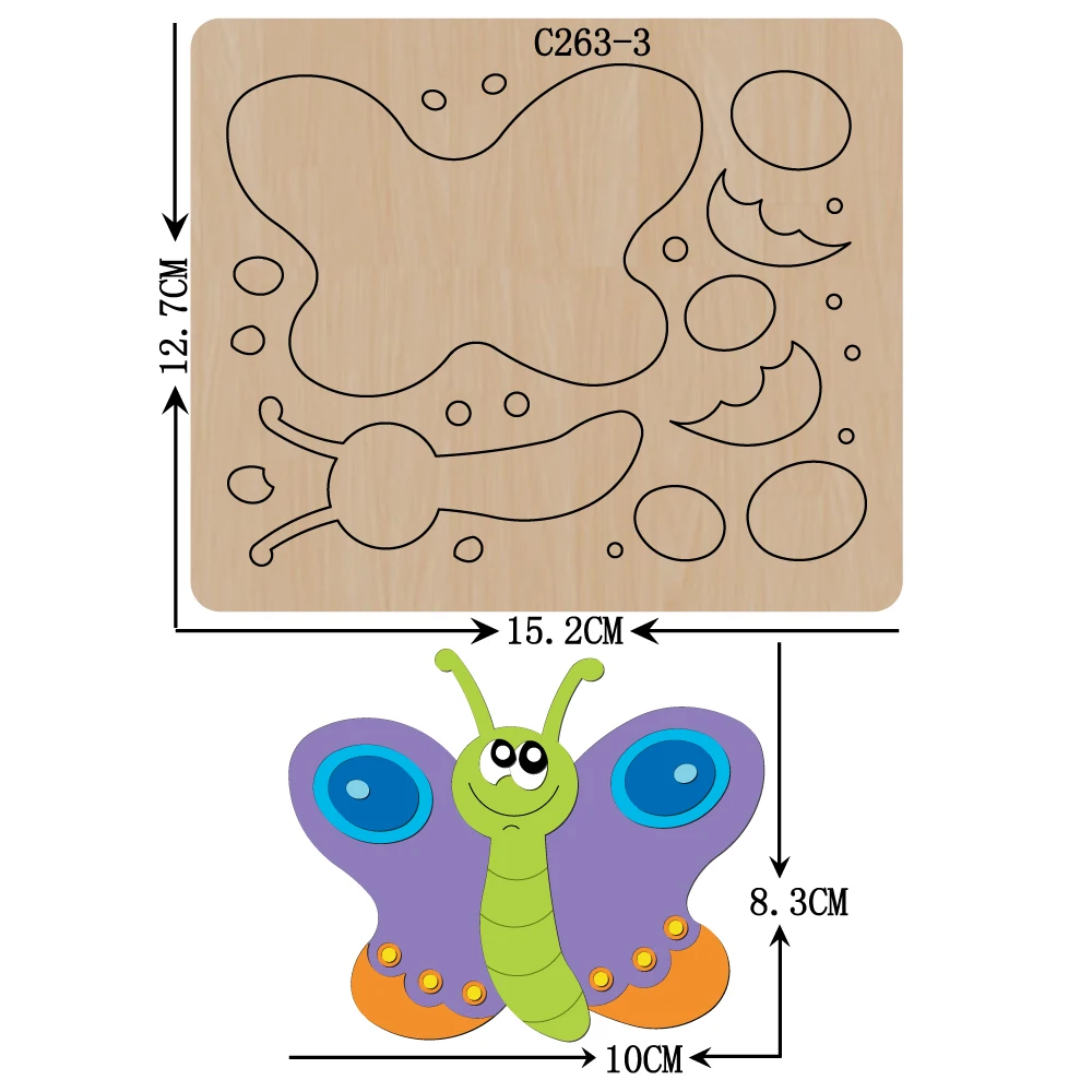 Новые деревянные штампы в виде бабочек для скрапбукинга режущие обычных