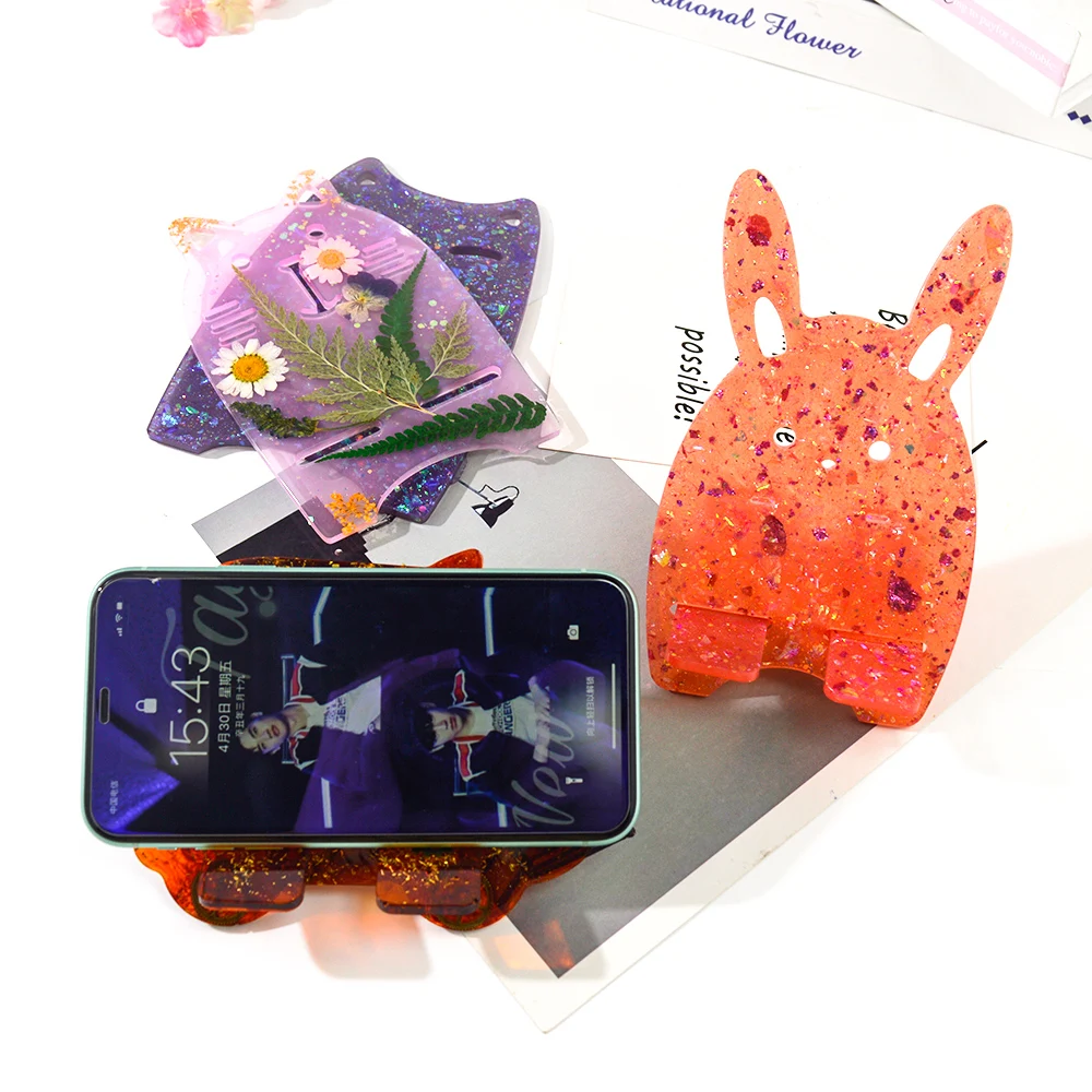 DM104 9 pcs Mobile Phone Bracket Cellphone Holder Stand Support Set For Epoxy Moule Forma De Silicone Kit