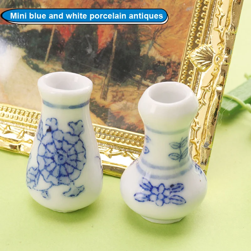 

A03-X137 детская Подарочная игрушка 1/6 1:12 миниатюрная мебель для кукольного домика антикварная ваза с узким ртом 3 шт./компл.