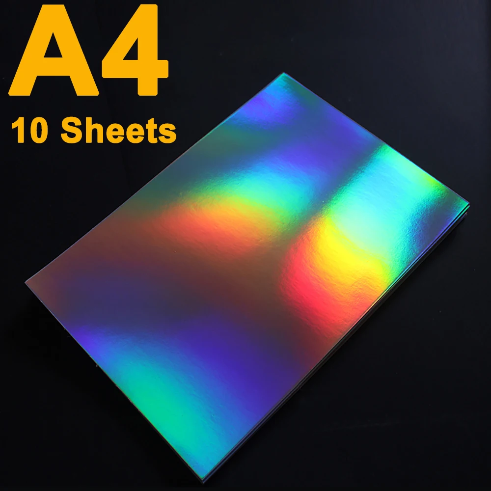 10 листов бумага для голографических наклеек A4 с принтом струйных принтеров