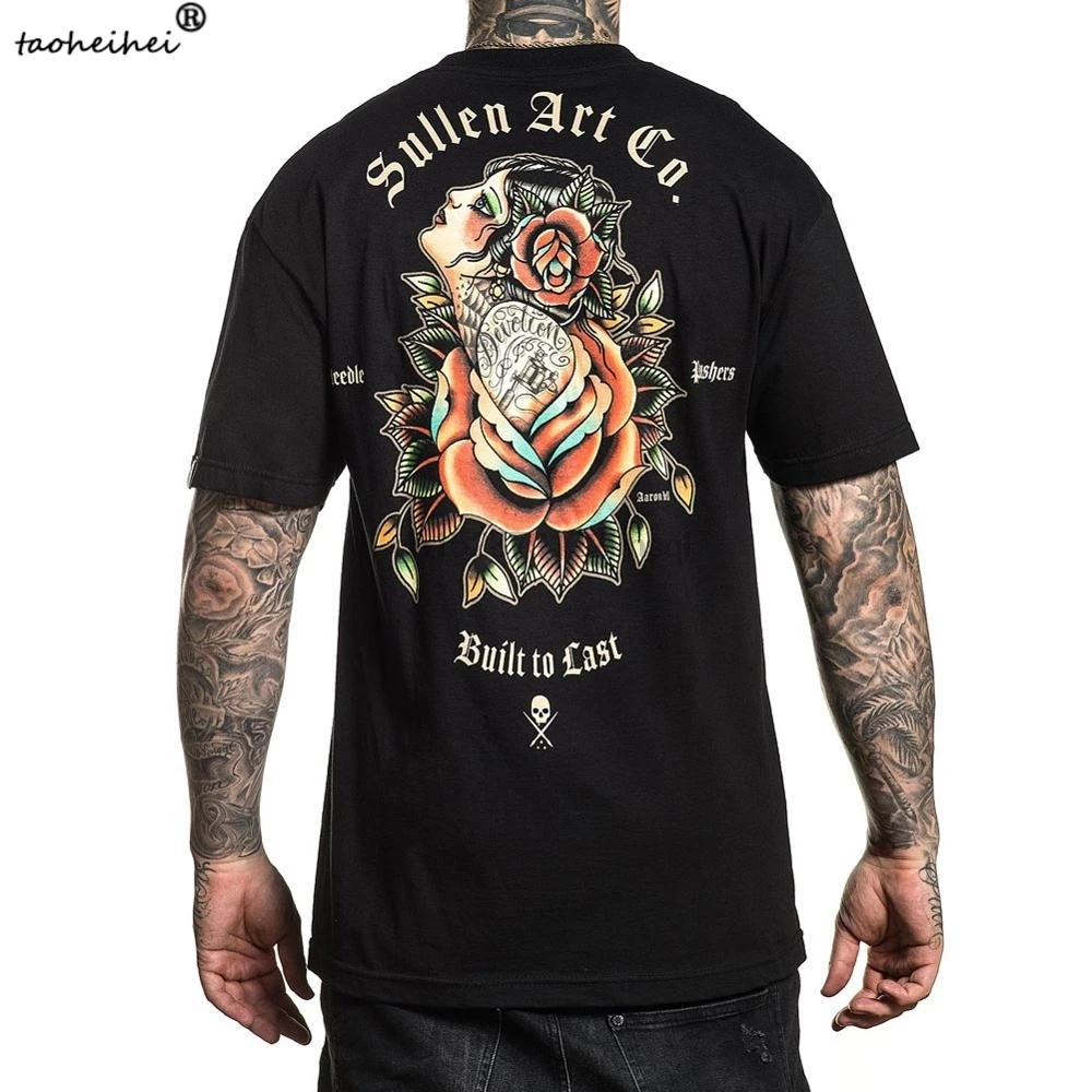 Мужская Традиционная Футболка Sullen с коротким рукавом черная одежда футболки 2019