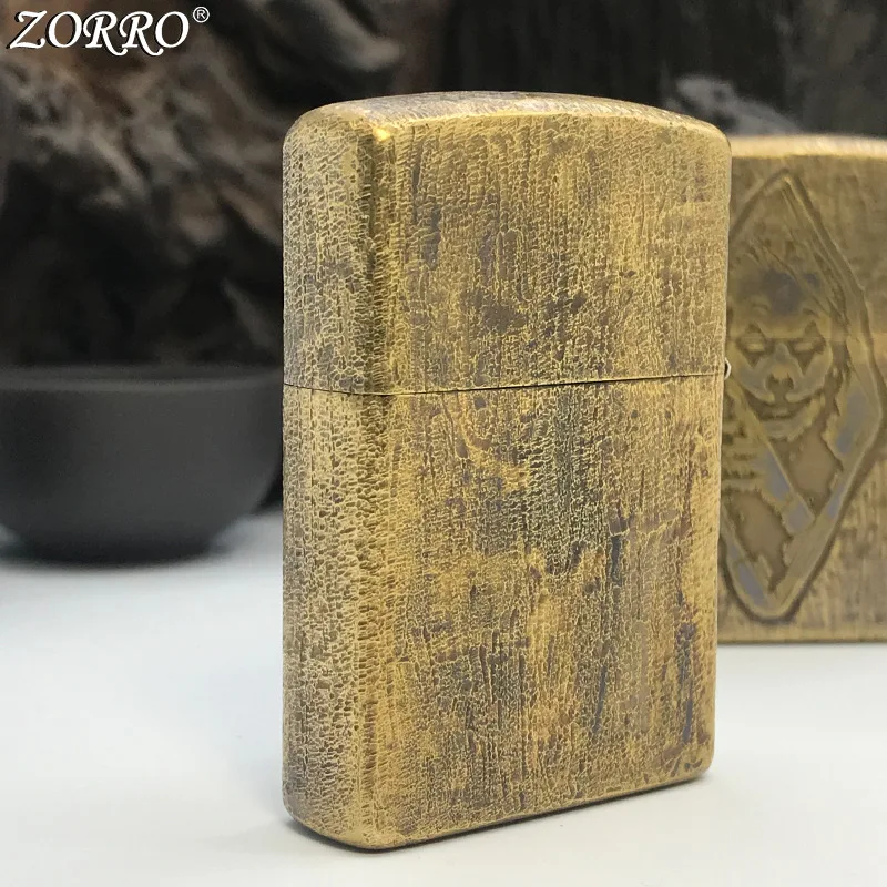 

Zorro brass clown kerosene lighter hand carved nostalgic souvenirs personalized creative gifts
