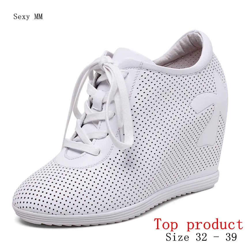 

Loafers Platform Women Casual Shoes Wedges High Heels Wedge High Heel Shoes Genuine Leather Small Plus Size 32 33 - 39
