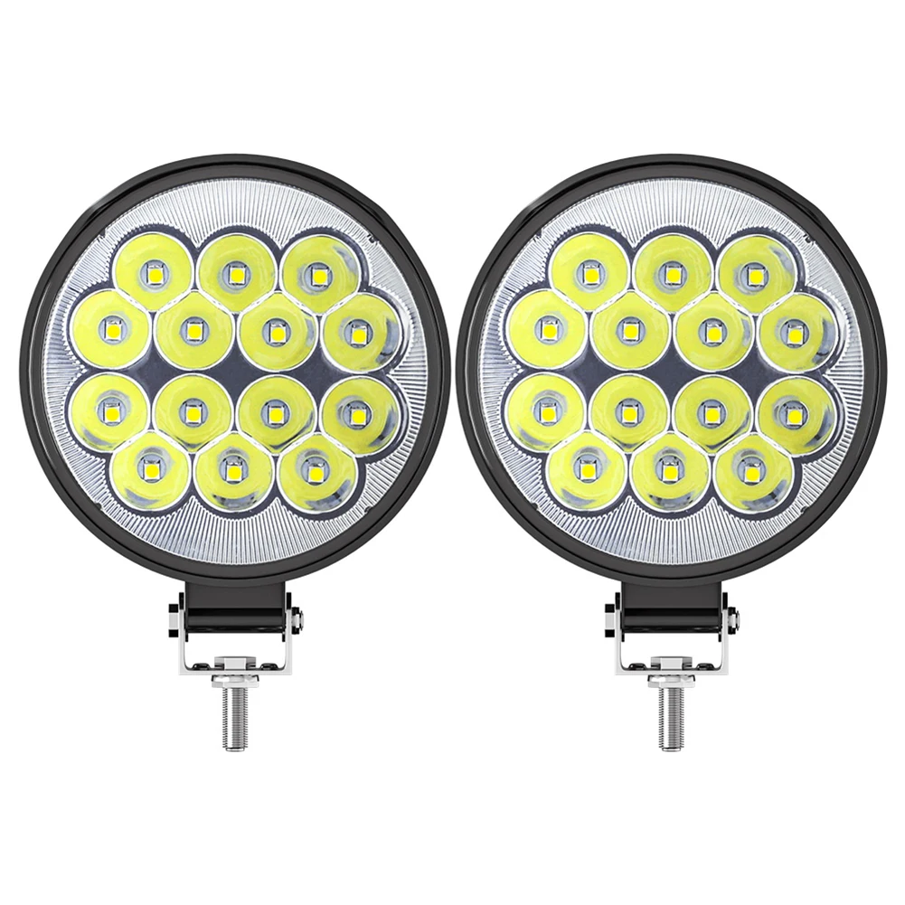 

1Pcs Led Work Light 42W Car Headlight 14 Led Car Light For Truck Offroad 12/24V Night Driving Lights For SUV Fog Lamps