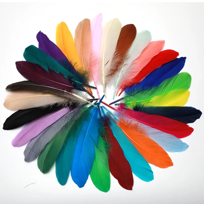 

Wholesale Hard pole Natural Goose Feathers for crafts plumes 5-7inch/15-20cm DIY Jewelry Plume Feather Wedding Home decoration