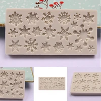 chocolate cake baking non stick christmas snowflake pattern silicone mold 1pcs