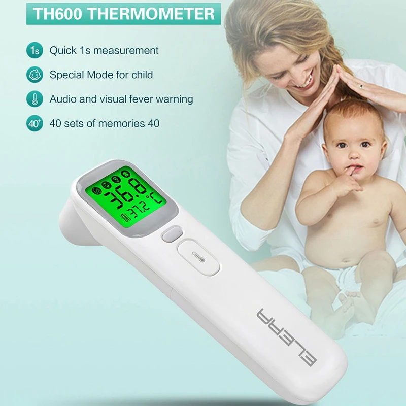 Elera Детский Электронный термометр лоб ухо бесконтактный для тела инфракрасный ЖК