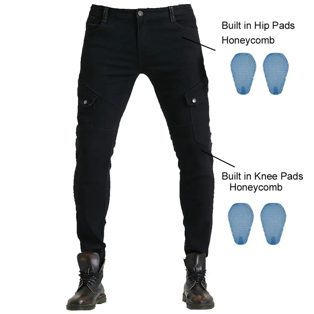 Мужские женские мужские мотоциклетные джинсы для езды на мотоцикле защитные