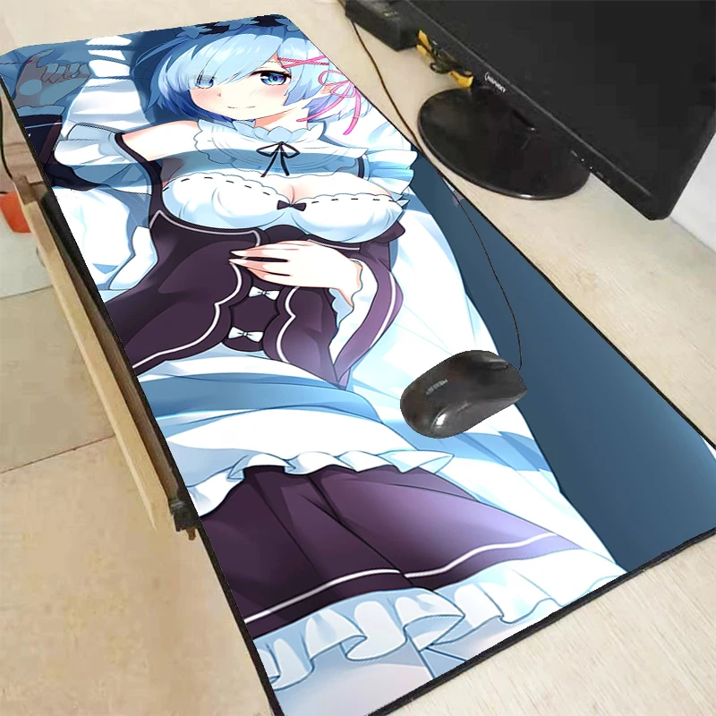 

Anime Rem Re Zero mouse pad 70x30cm Sexy Girl Mouse Pad Gaming Desk Mat Gamer Accessories Computer Keyboard Mouse Pad Otaku
