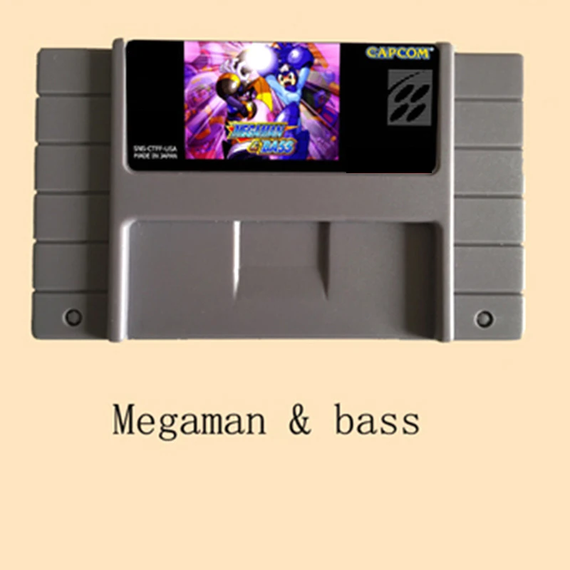 Megaman &amp Bass 16 бит большая серая игровая карта для игрока США NTSC | Электроника