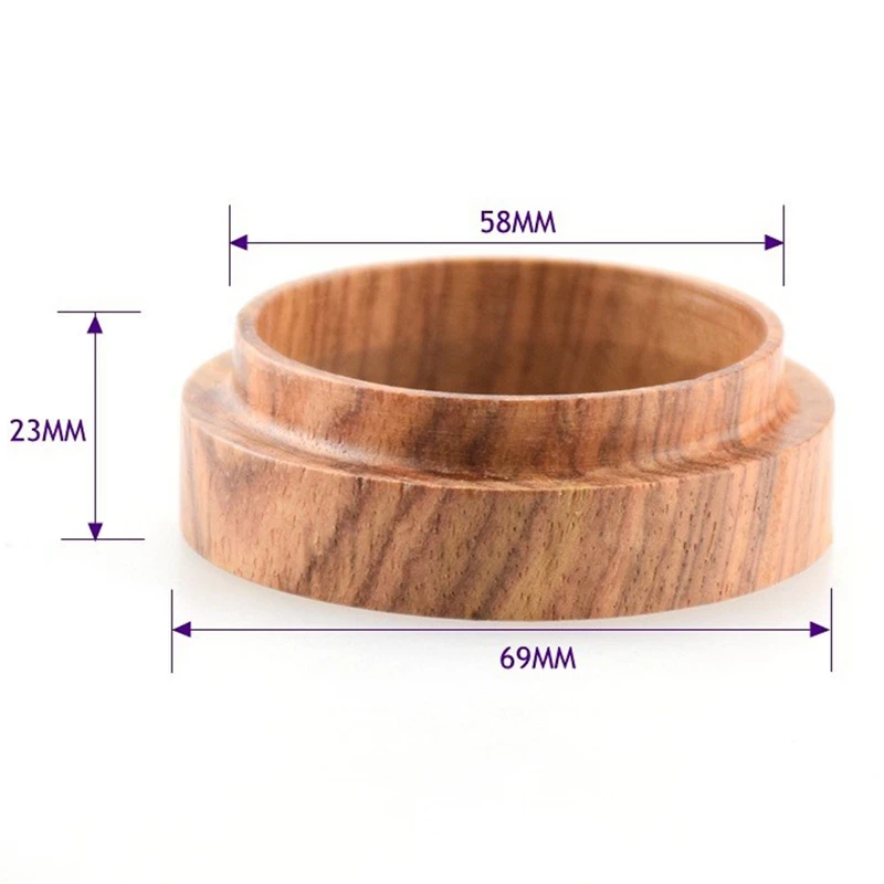 

LBER 58MM Wooden ligent Dosing Ring for Brewing Bowl Filter Coffee Tamper Powder Coffee Accessory Barista Tool