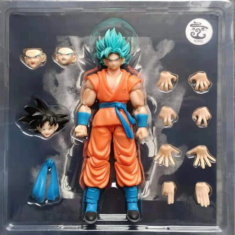 Игрушечная фигурка Kong DBZ SSJ Blue God Goku & Whis Cloth из ПВХ | Игрушки и хобби