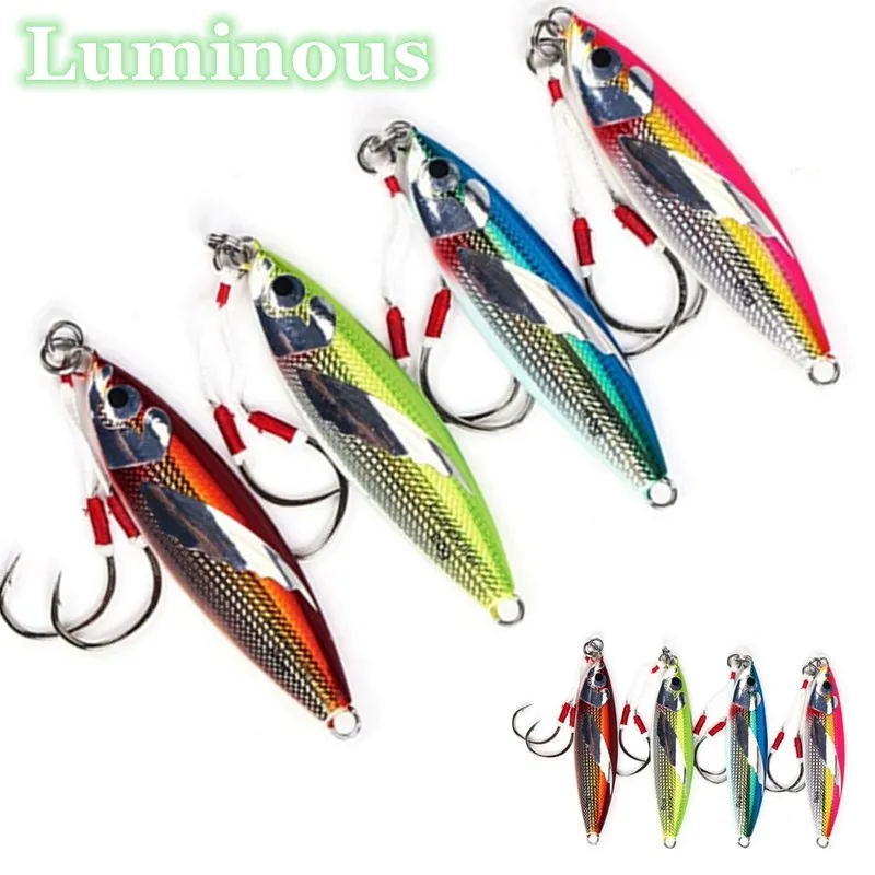 Приманка для рыбной ловли свинцовая с двумя крючками 40/60/80/100 г|Наживки ловли| |