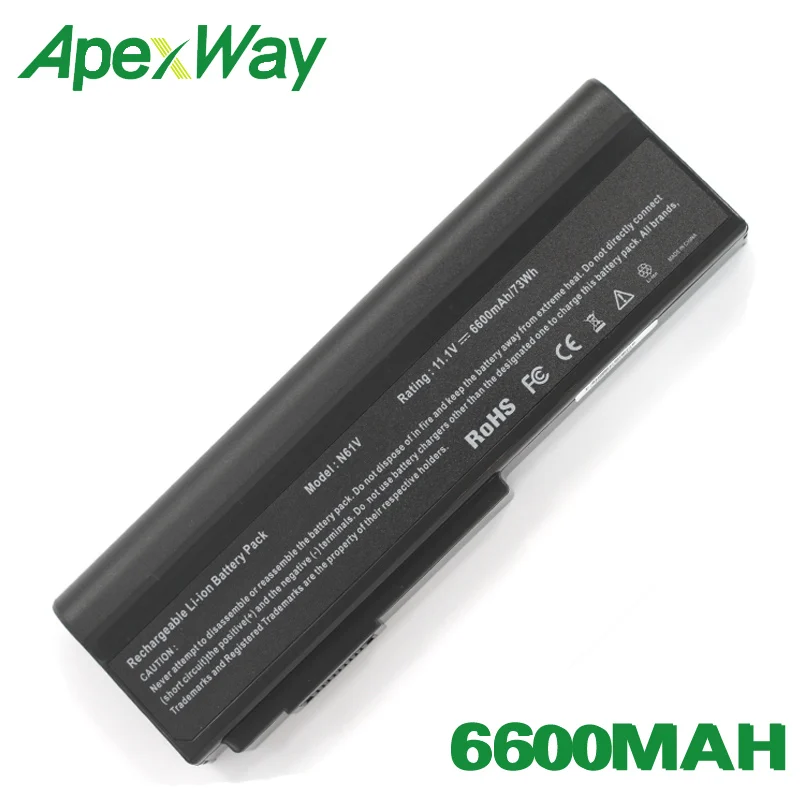 ApexWay 9 ячеек батарея для ASUS A32 M50 X64 L062066 L072051 L0790C6 N43J N43JF N53 N53J N53JF N53JG N53JL N53JN|battery for asus|9