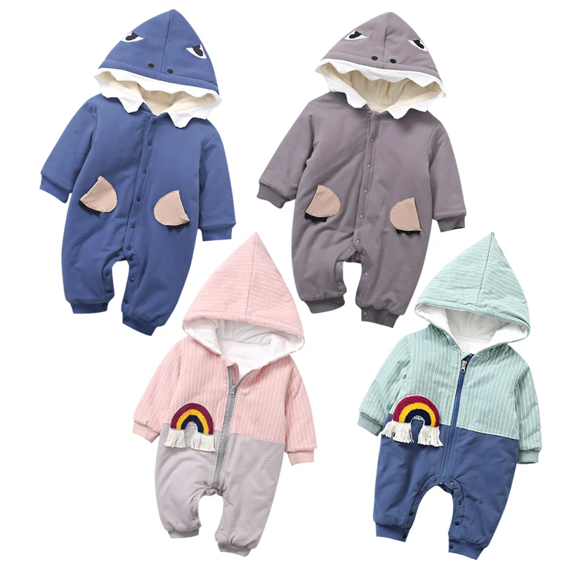 Зимние детские комбинезоны толстовки для новорожденных комбинезон маленьких