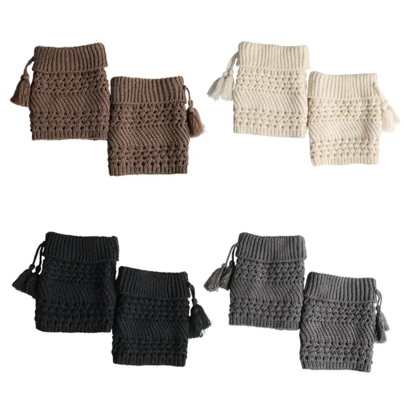 

Tassel Women Crochet Boot Leg Warmers Boot Cover Keep Warm Socks Calcetines Mujer