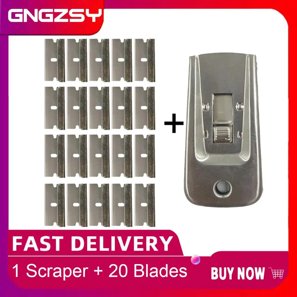 Стальной скребок для пола съемник клея 20 шт. дополнительные лезвия бритвы окон