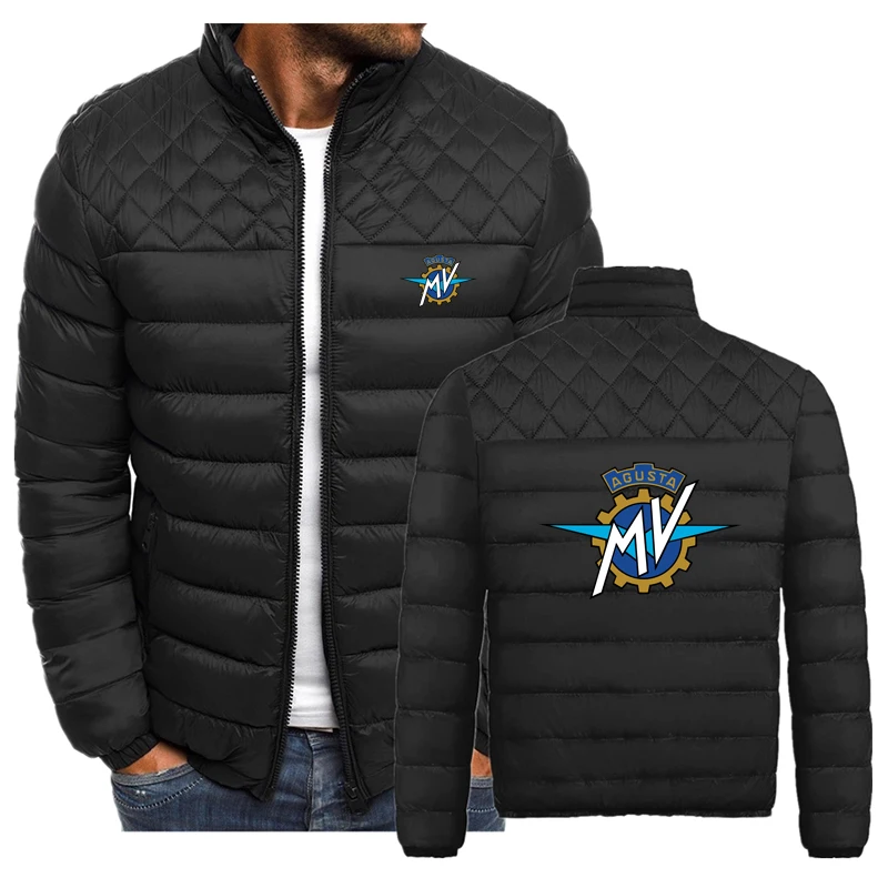 

MV AGUSTA Fashion Casual Zipper Hoodies Men's Cotton Clothing Winter Warm Jackets Harajuku Male Stand Collar Tops Coats bn01
