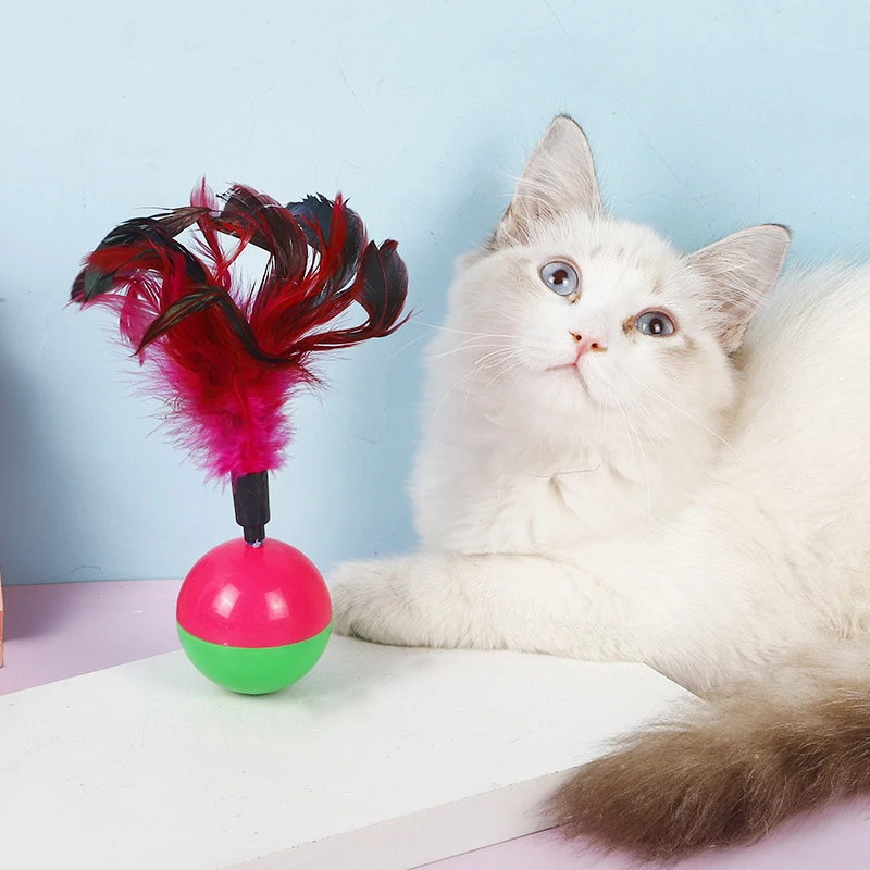 

Игрушка для кошек, мяч, перо, стакан, игрушка для кошек, Интерактивная забавная игрушка-головоломка, забавная игрушка для кошек, автоматичес...