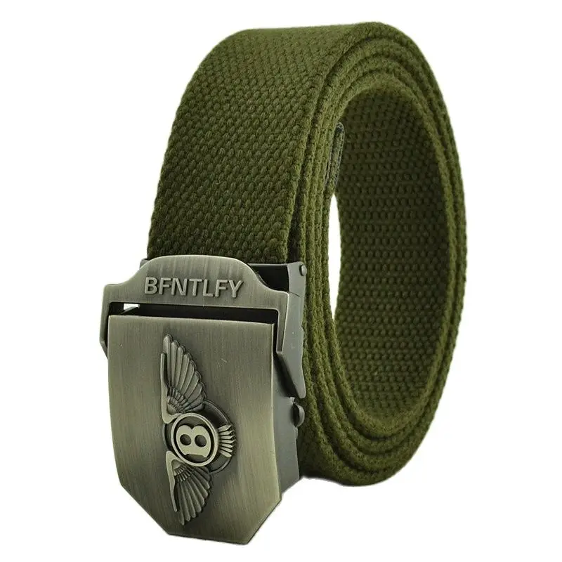 

Men's Belt Luxury Brand Metal Buckle Thick Wide Comfortable Casual Army Green Camouflage Body Youth Fine Fashion Belts for Men