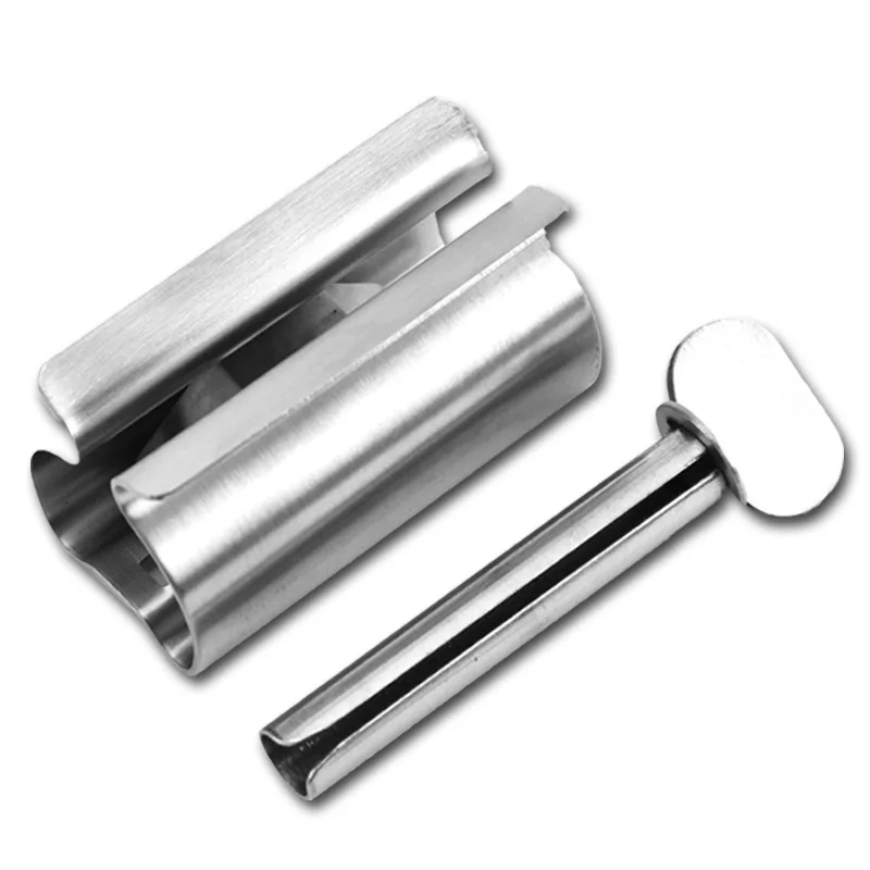 stainless steel Автоматический Диспенсер зубной пасты, для зубной щетки держатель настенный дозатор зубной пасты прокатки устройство для выдавливания тюбика Аксессуары для ванной комнаты Набор - Цвет: stainless steel