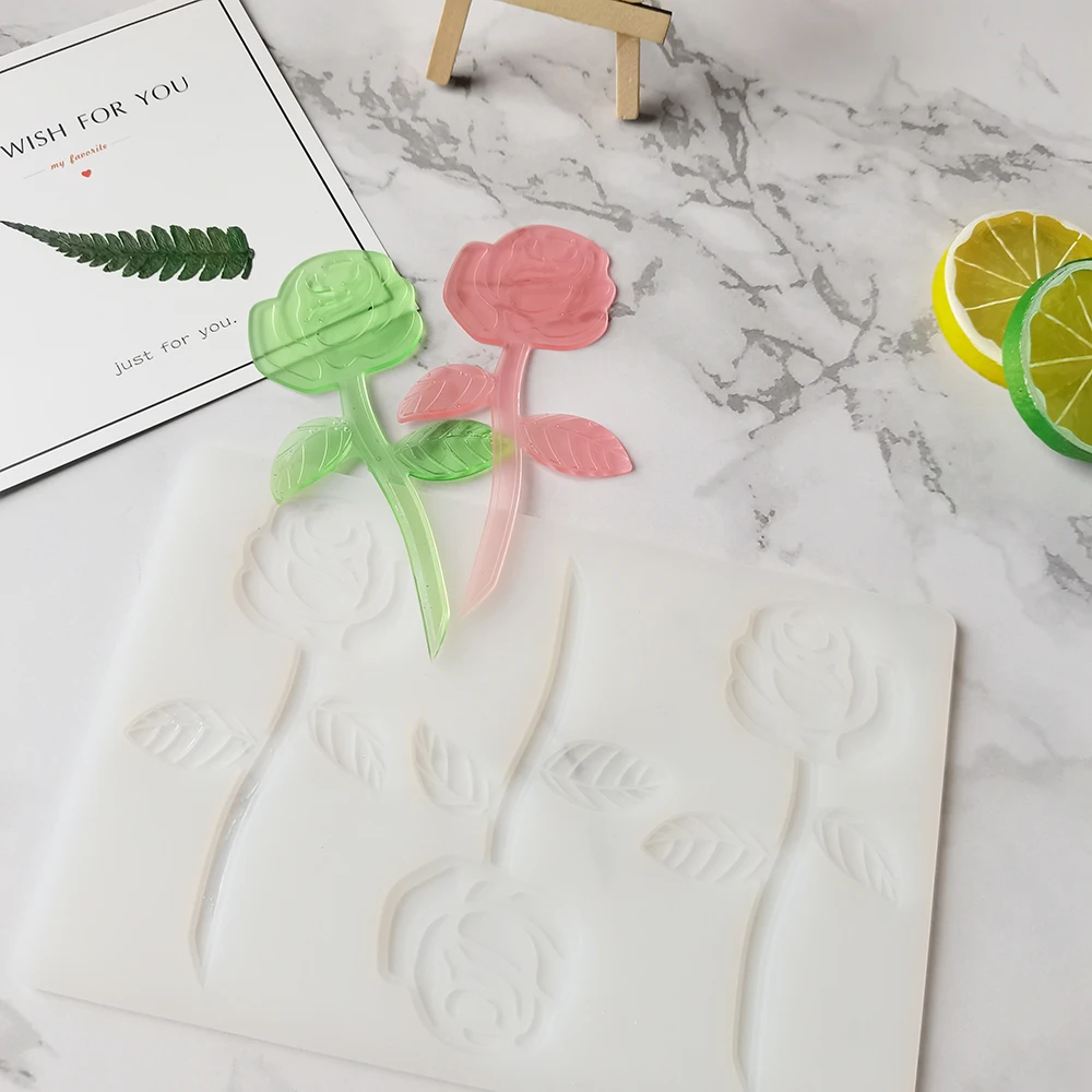 

Diy Silicone Chocolate Decorative Mold 3 Rose Fondant Candy Mould Cake Decorating Making Home Kitchen Handmade Baking Tools