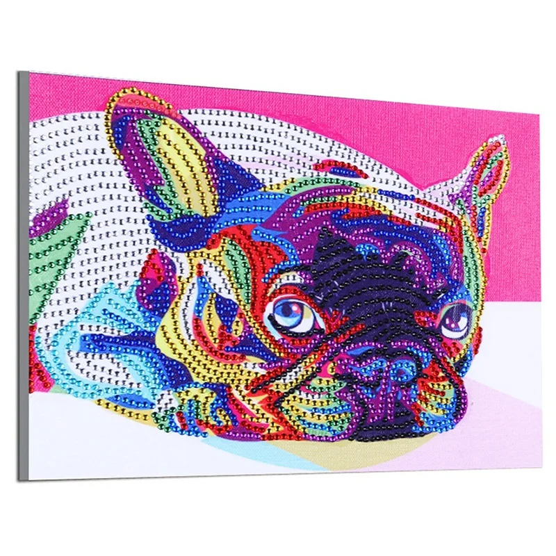 HOT 5D Diy Diamond Embroidery Dog Pattern Cross Stitch Painting Needlework Special Shape Drill Home Decor Gi | Дом и сад