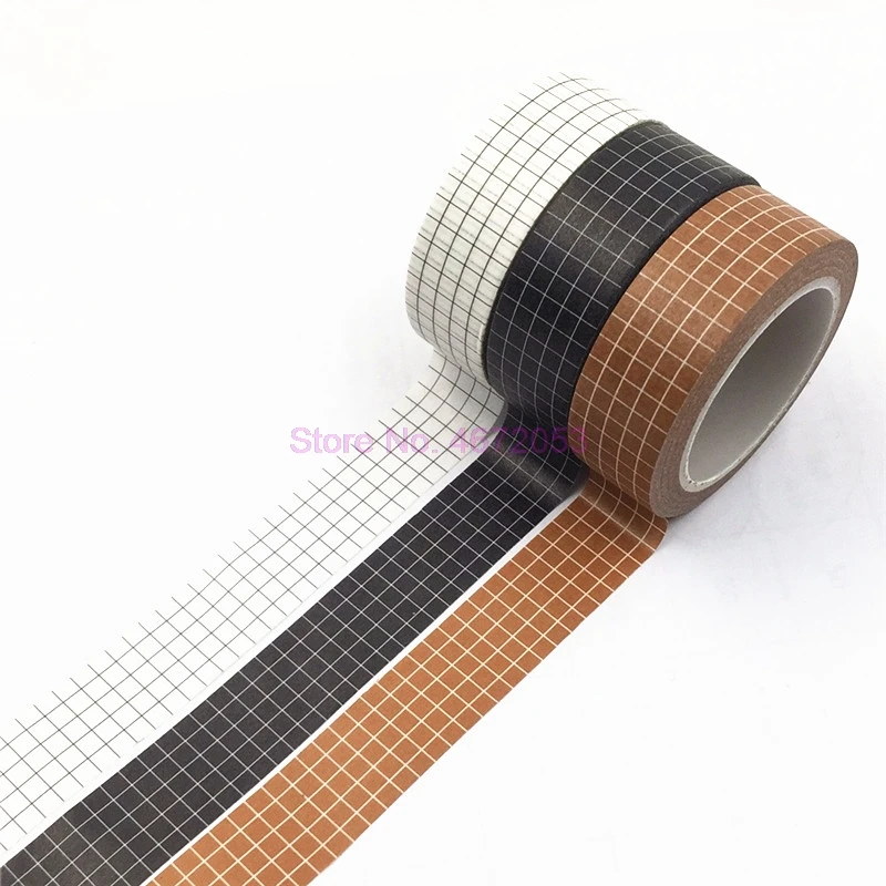 200 шт./лот 10 м черно белая клетчатая васи лента японская бумага сделай сам