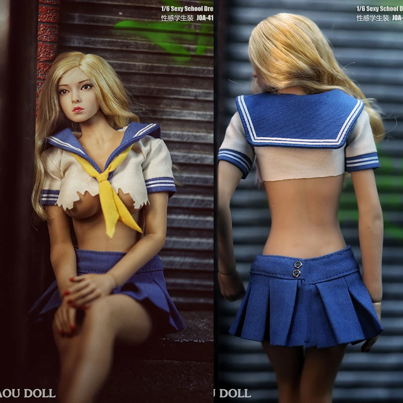 

1/6 Female Soldier Model Accessories Clothes 12-inch Action Figure Sexy Student Wear Bra and Skirt