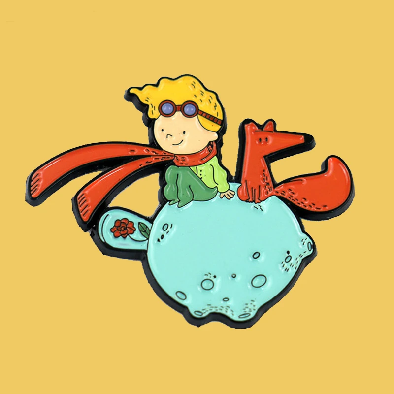 

O101 Jewelry Le Petit Prince Lapel Pin Fashion Cute Brooches Badges Denim Clothes Bag Pins Gift For Friends