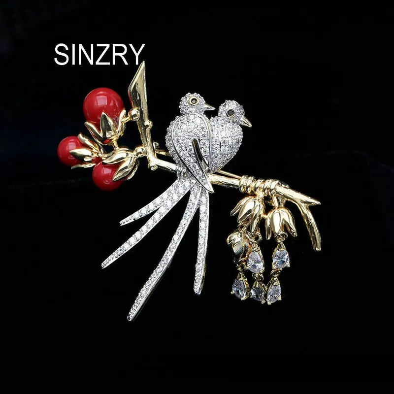 SINZRY Новый кубический цирконий блестящая птица кисточка женский модный аксессуар