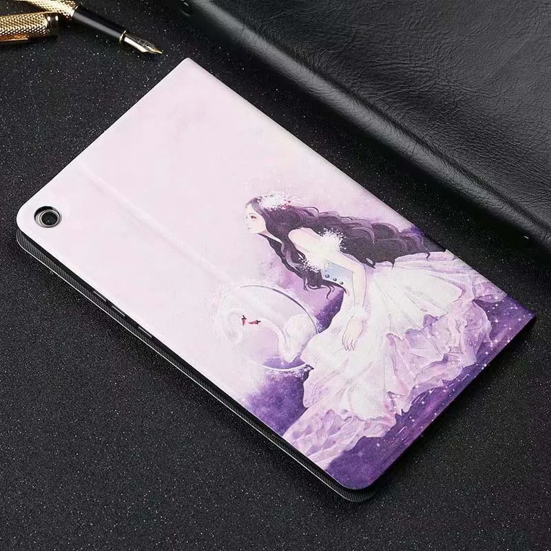 Case Флип-Стенд кожаный чехол Funda Capa чехол для huawei MediaPad M5 Lite 8,0 T5 8 JDN2-W09/AL00 почтовый ящик 5 " Coque Shell+ пленка+ ручка - Цвет: Case