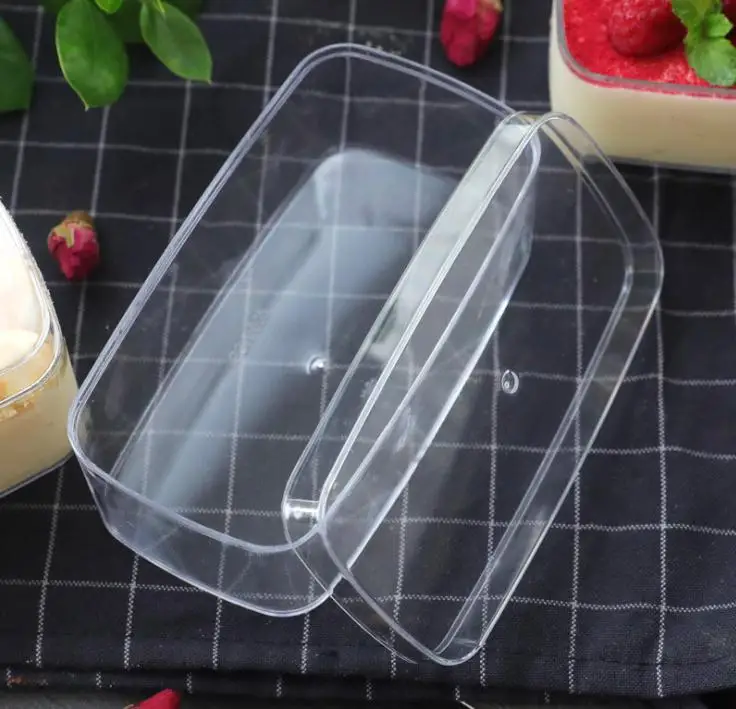 

Rectangle Transparent Plastic Packing Box for Nougats Snowflake Cookies Party Cake Dessert Gift Boxes SN3091