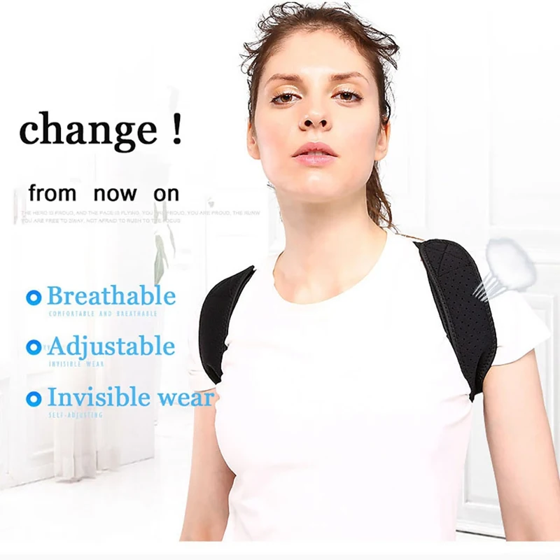 

Adjustable Shoulder Posture Corrector Brace Adult Shoulder Upper Back Support Humpback Correction Belt