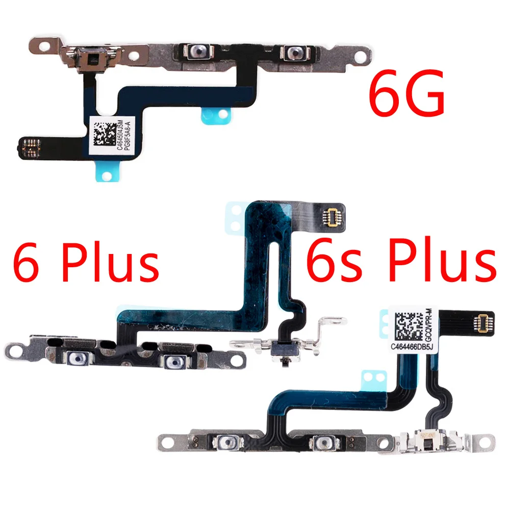 1 шт. для iPhone 6 6G 6S Plus Регулировка громкости с металлической кнопкой управления