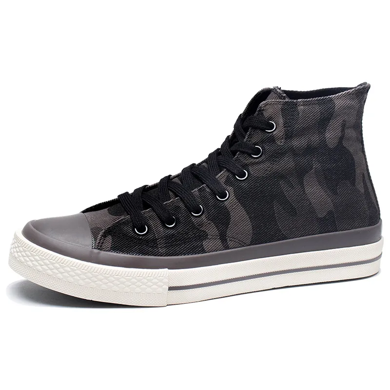 

Maggie's Walker New Arrival Men Camo High-top Canvas Casual Shoes Fashion Platform Spring Lacing Canvas Shoes Size 39~44