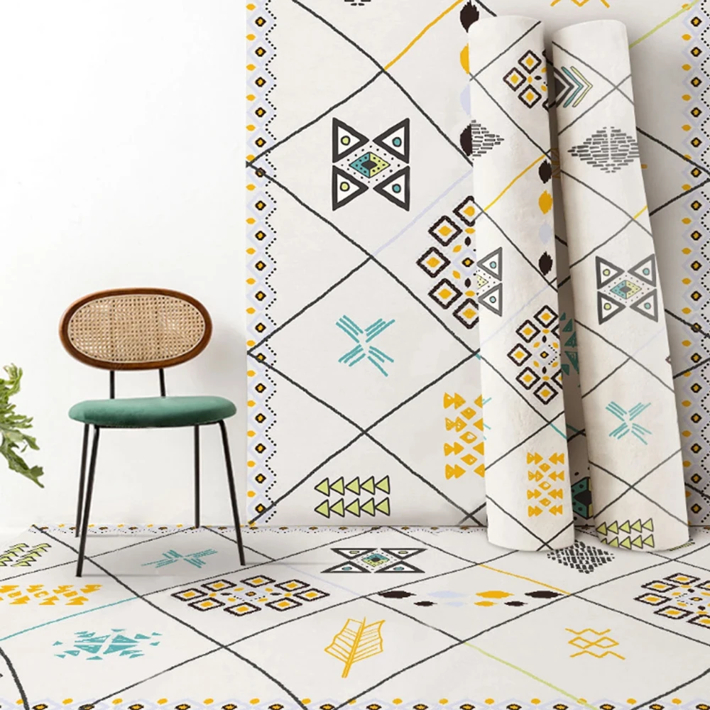 Фланелевый коврик с принтом в богемном стиле напольный ковер для гостиной