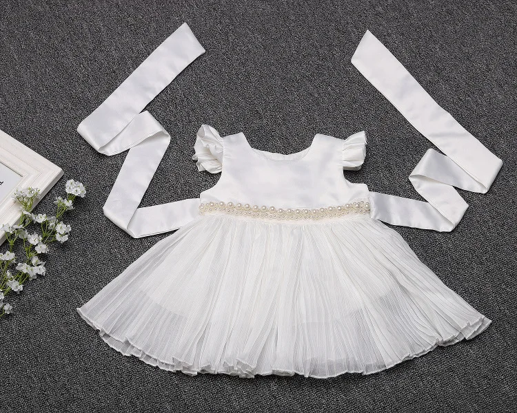 Детские одежды для крестин празднования первого дня рождения девочки шифоновое