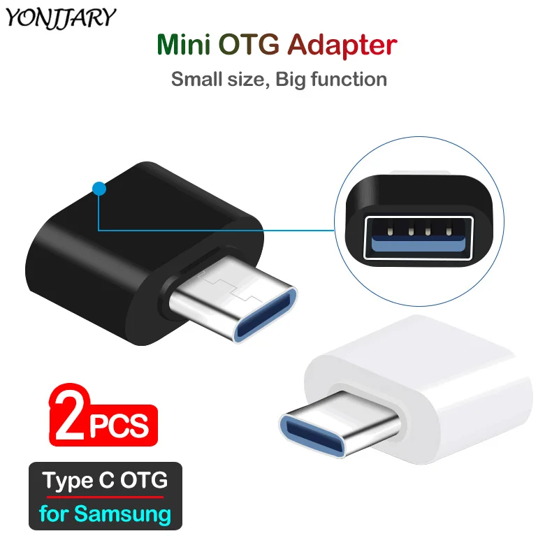 2 шт. Type C USB OTG адаптер для Samsung Galaxy S8 S9 S10 S10e S20 Plus Ultra USBC конвертер данных Note 8 9 10