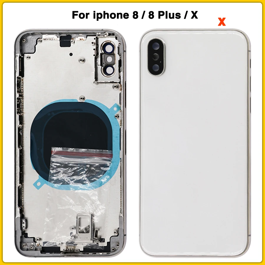 Задняя крышка для iphone 8 8G Plus P задняя аккумулятора + средняя рамка боковой лоток sim