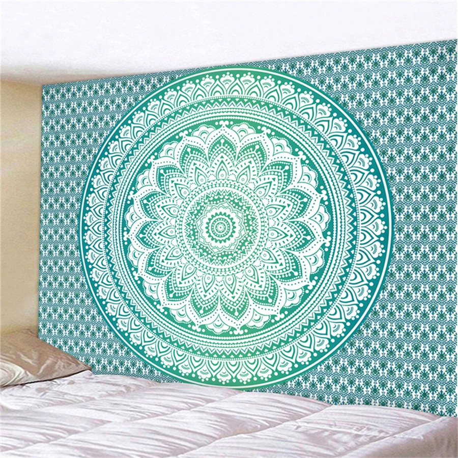 Индийский ковер &quotмандала&quot настенный гобелен хиппи богемное психоделические