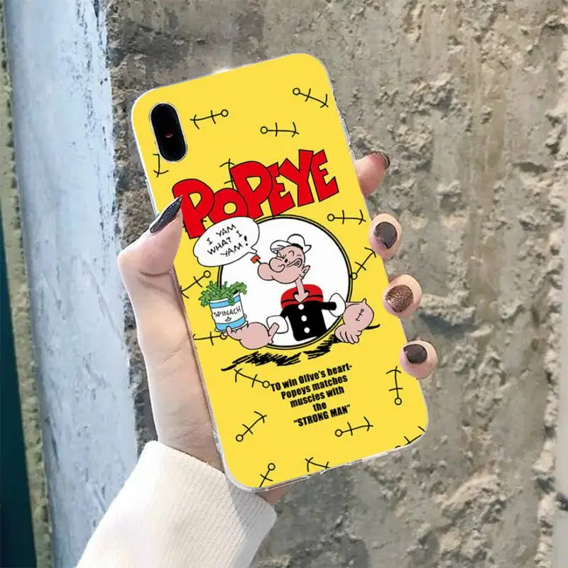 TOPLBPCS Модный классический американский чехол для телефона в стиле аниме Popeye с