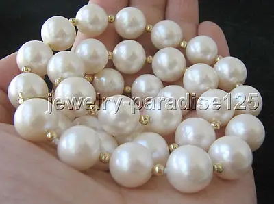 

AAAA 18" 10-11mm natural white round freshwater pearl necklace -