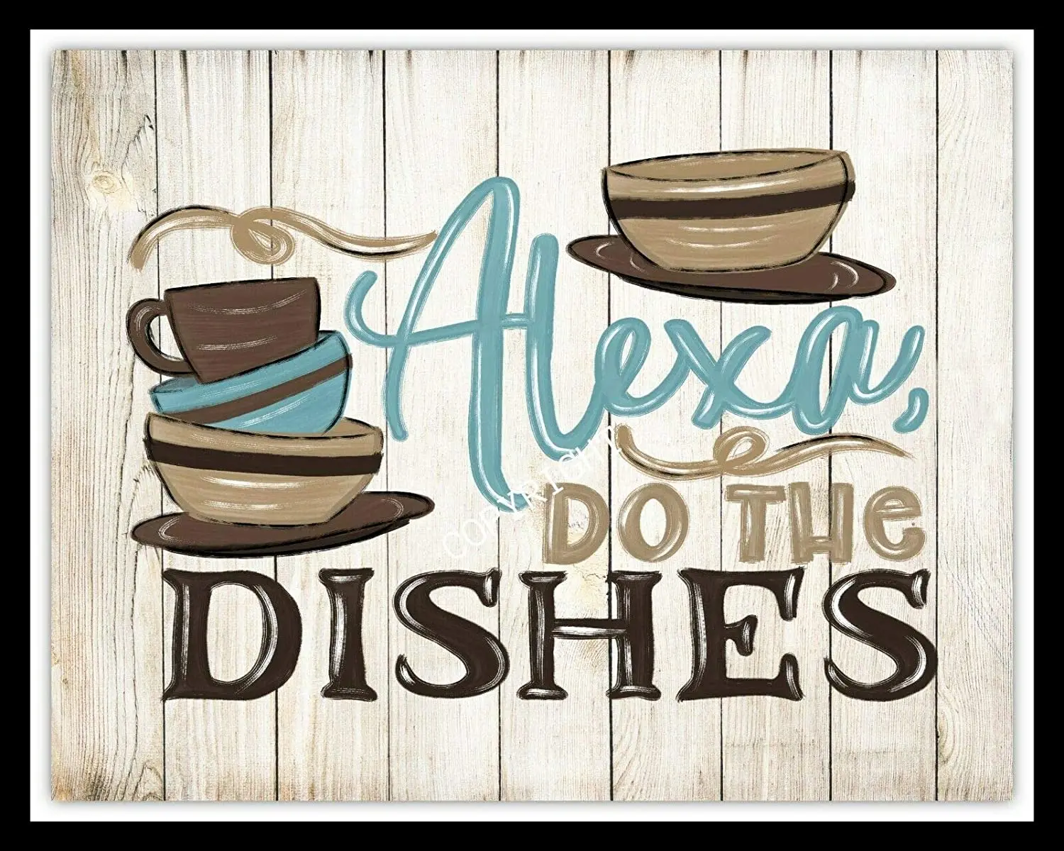 

Alexa Do The Dishes Breakfast Dinner Supper Kitchen Metal Plaque Tin Sign 8x12 inch