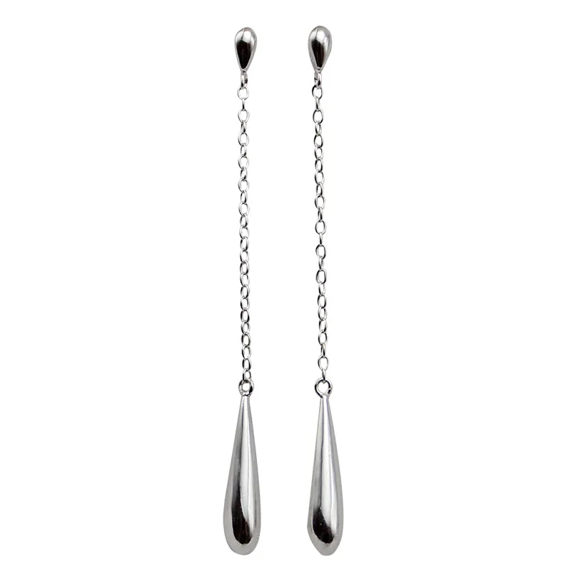 100% 925 Sterling Silver Hoop Earring Loop Gifts Simple Smooth Big Earrings For Women Jewelry hypoallergenic earrings
