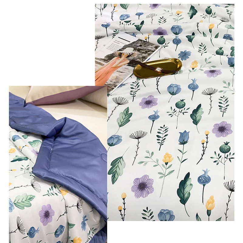 Комфортное летнее стеганое одеяло шелковое атласное хлопковое постельное белье